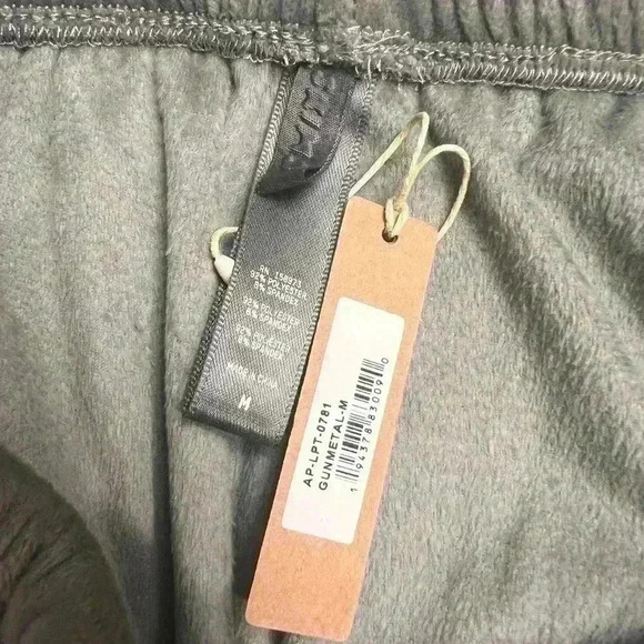 SKIMS VELOUR Wide Leg Track PANTS In Gunmetal Size Medium - Picture 9 of 10